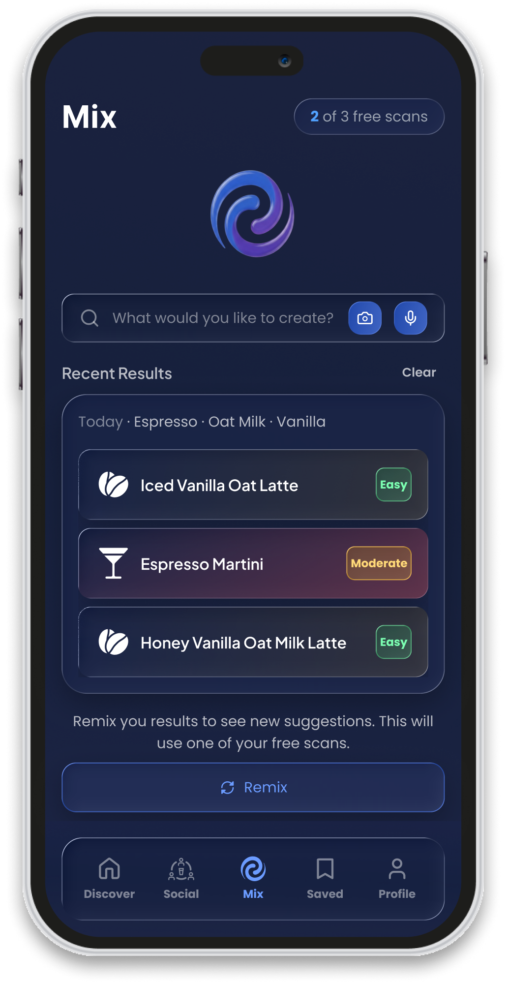 Diyo Mix app screenshot
